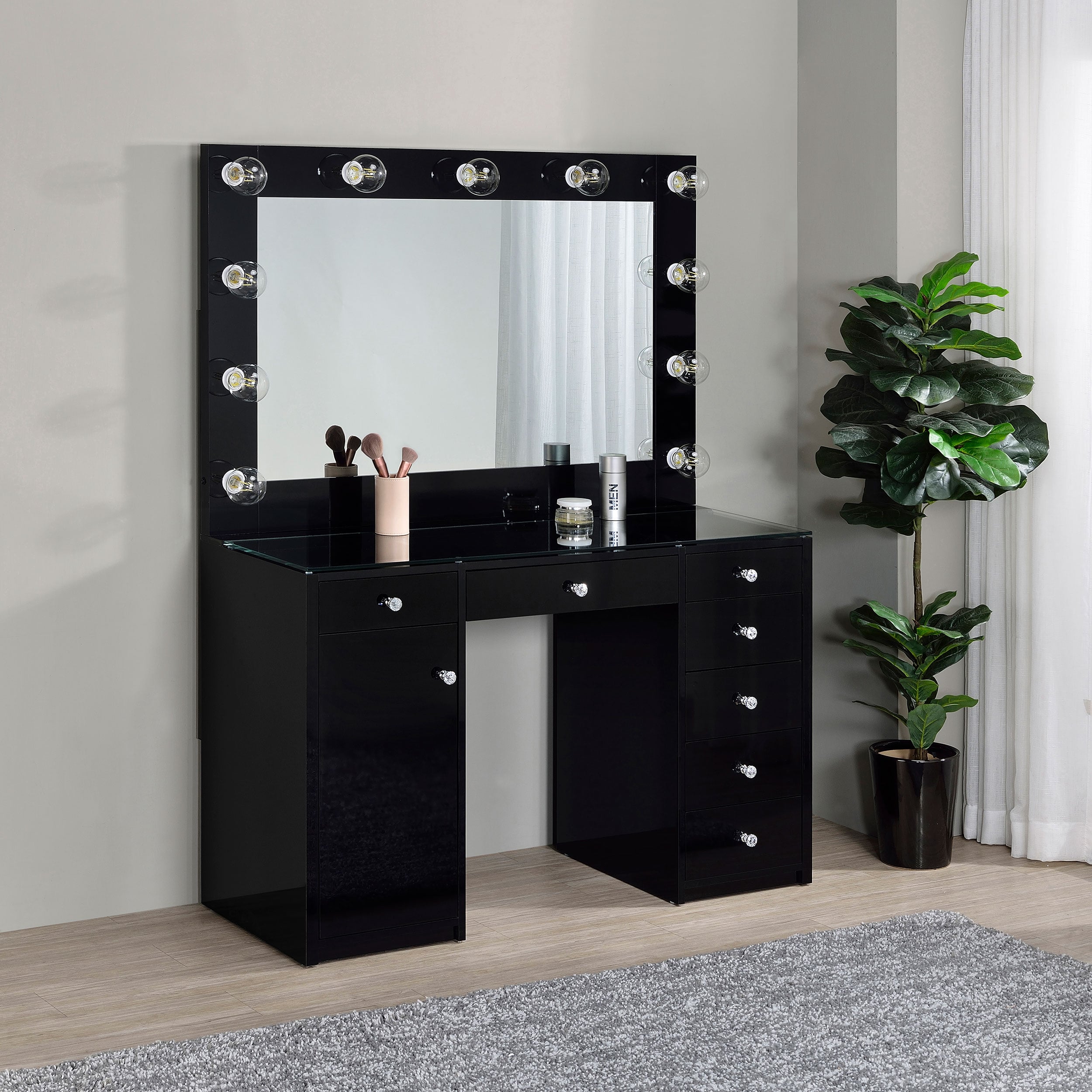 Acena 7-Drawer Vanity Set w/ Lighting