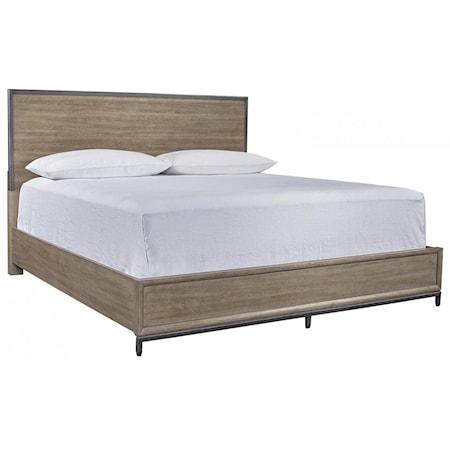 Transitional California King Bed with USB Charging Ports