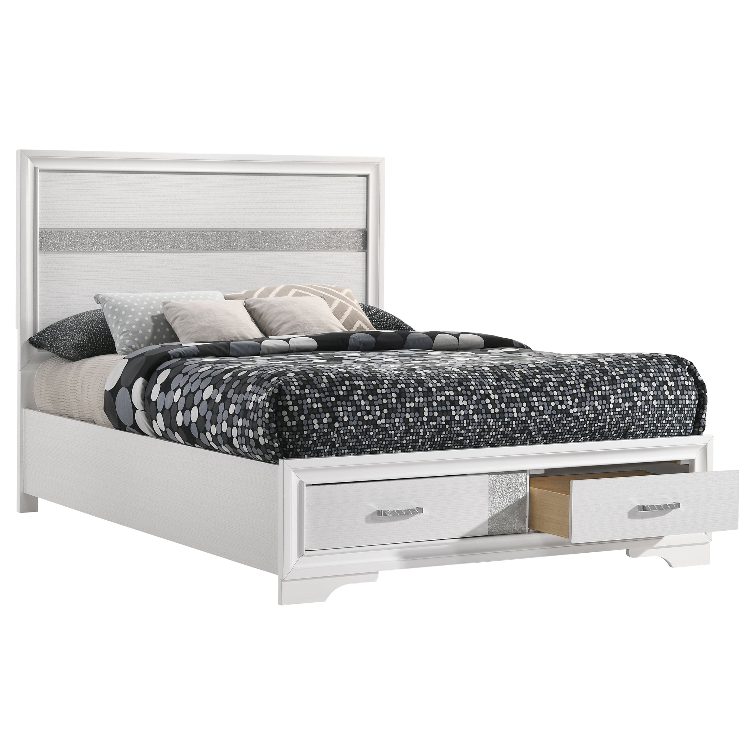 51-inch Wood Full Storage Panel Bed