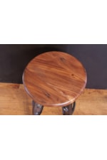 Seat crafted from solid parota wood