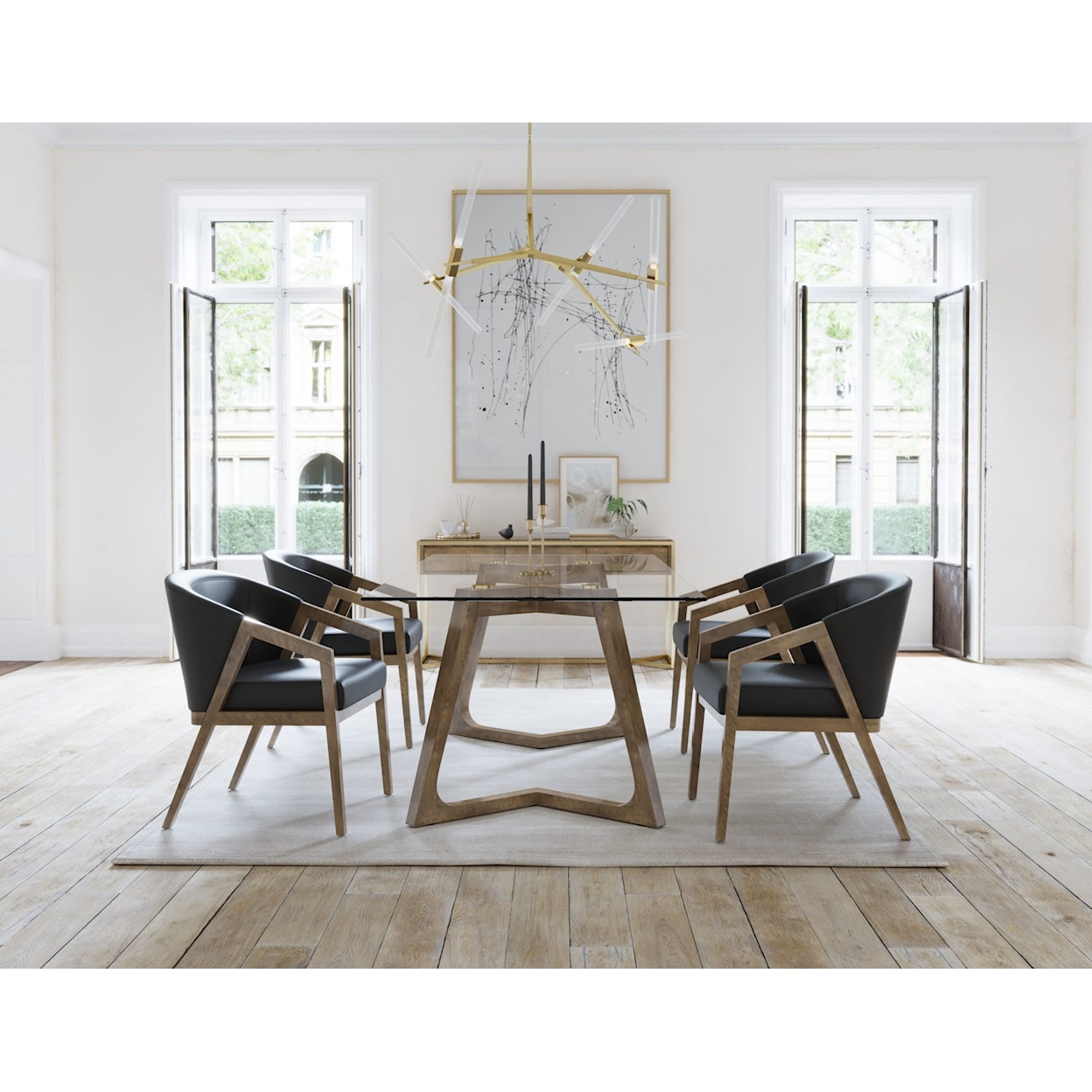 Canadel Modern Glass Dining Table