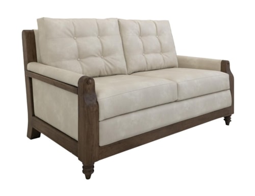 Transitional Loveseat with Tufted Back