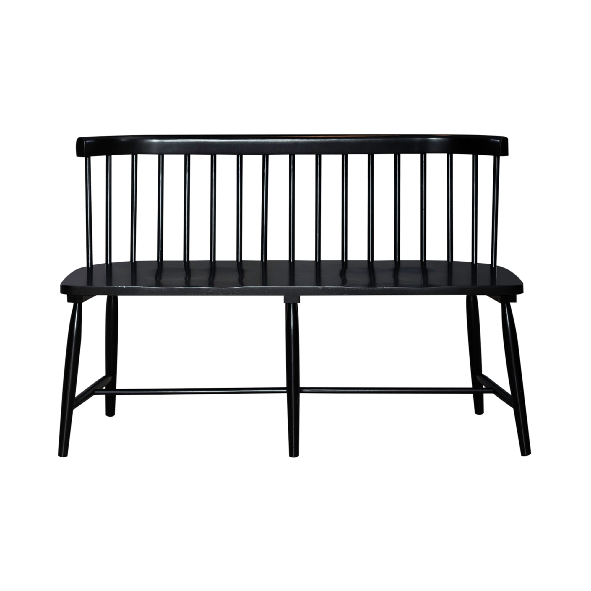 Black metal bench with back hot sale