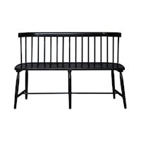 Farmhouse Spindle Back Dining Bench with Nylon Chair Glides