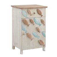 Coastal Fish Storage End Table