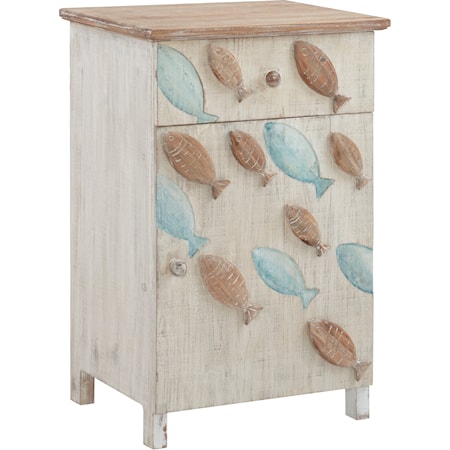 Coastal Fish Storage End Table