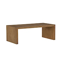 Contemporary Rectangular Coffee Table with Casters