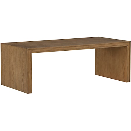 Contemporary Rectangular Coffee Table with Casters