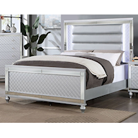 Glam Calandria King Bed with Built-In Lighting