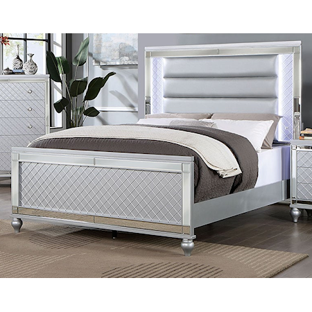Glam Calandria King Bed with Built-In Lighting