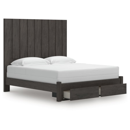 King Panel Storage Bed