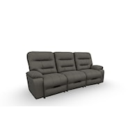 Casual Power Conversation Style Reclining Space Saver Sofa with USB Ports