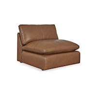 Leather Match Modular Armless Chair