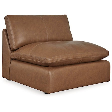 Leather Match Modular Armless Chair
