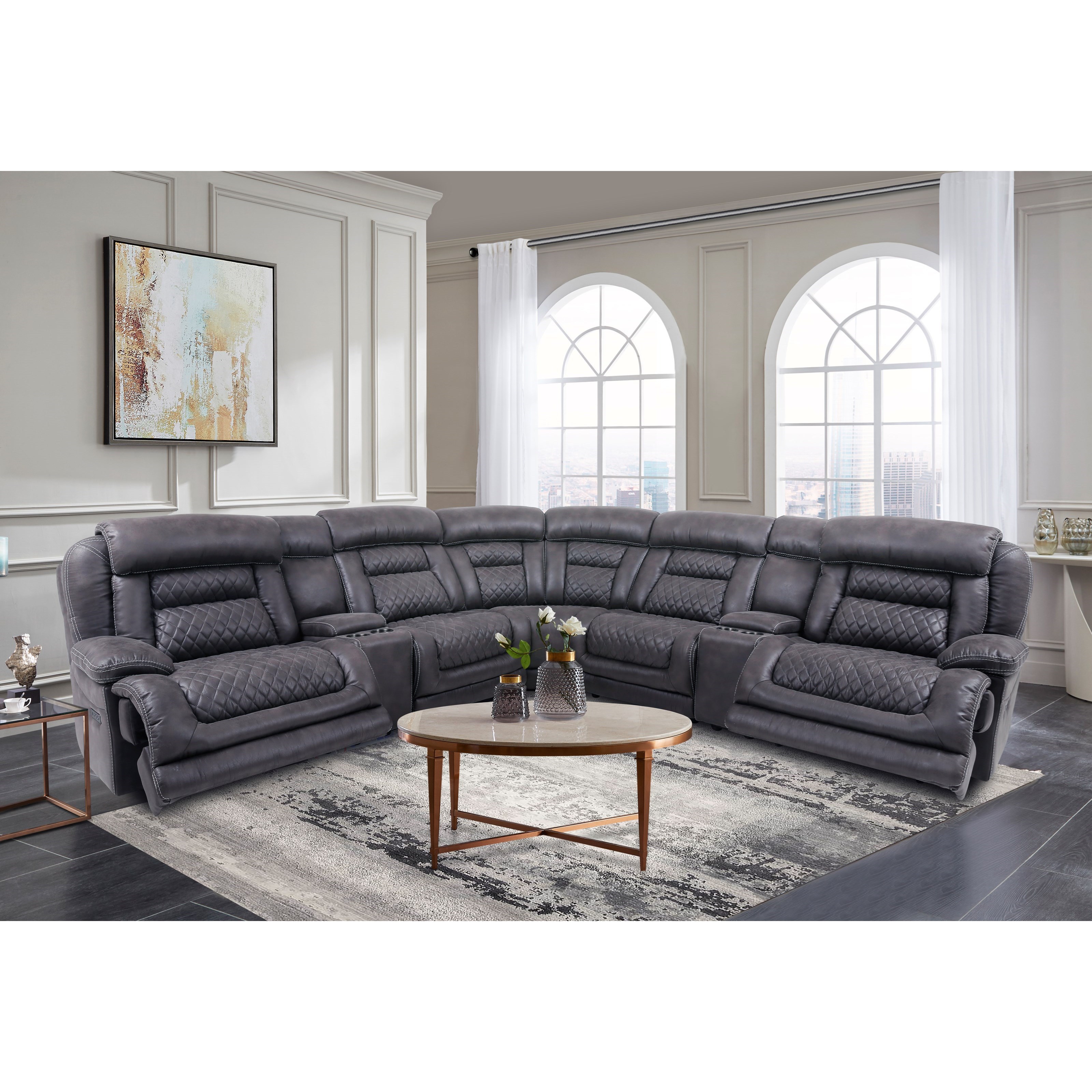 6-Piece Power Reclining Sectional