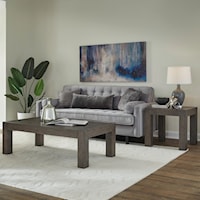 Contemporary 3-Piece Occasional Table Set with Block-Style Legs