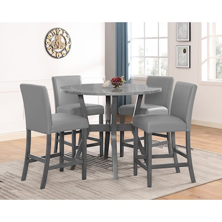 Contemporary 5-Piece Counter-Height Set