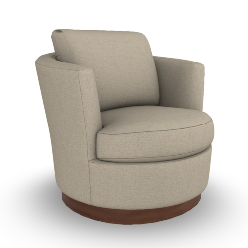 Mid-Century Modern Swivel Barrel Chair