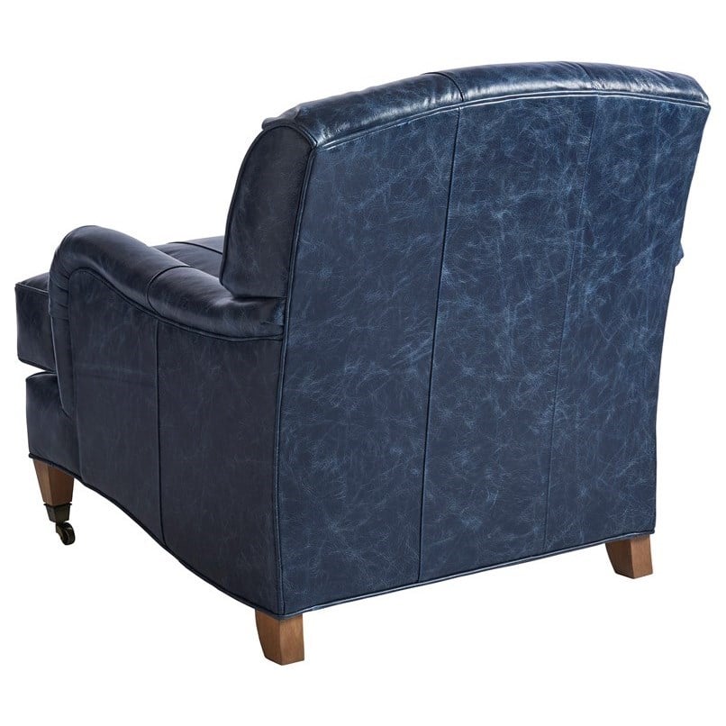 Barclay Butera Barclay Butera Upholstery Sydney Leather Arm Chair With Pewter Casters