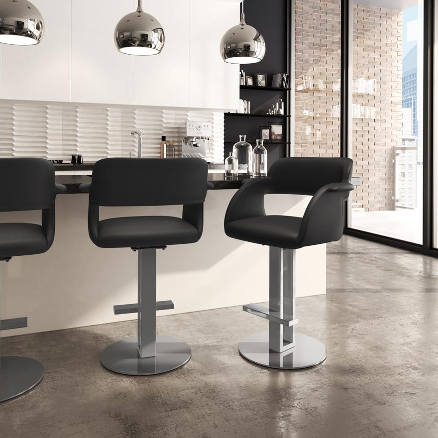 Amisco Positano Upholstered Counter Height Swivel Stool