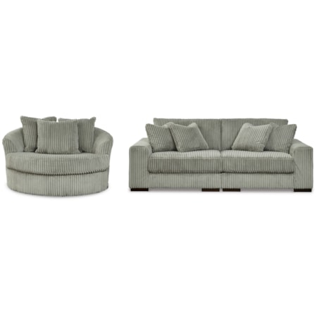 Sectional Sofa And Swivel Accent Chair
