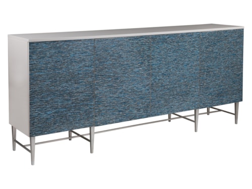 Contemporary 4-Door Deepwater Media Console