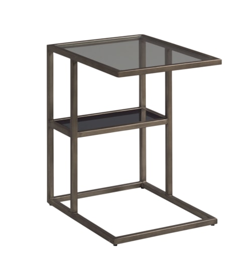 Contemporary Accent Table with Glass Top