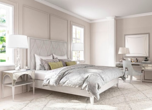 Transitional King 6-Piece Panel Bedroom Set