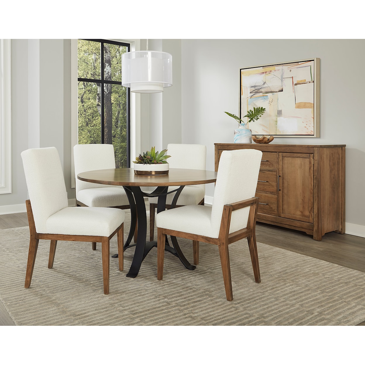 Vaughan Bassett Crafted Cherry - Medium Upholstered Side Dining Chair