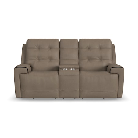 Power Reclining Console Loveseat