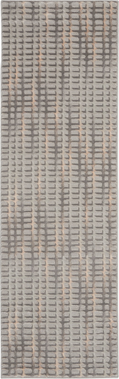 2'3" x 7'3" Grey/Beige Runner Rug