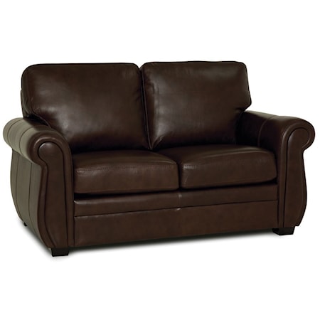 Traditional Loveseat with Rolled Arms