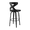 Armen Living Gayle 26" Swivel Upholstered Barstool