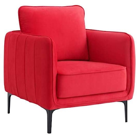 MEA RED VELVET ACCENT CHAIR |