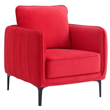 MEA RED VELVET ACCENT CHAIR |