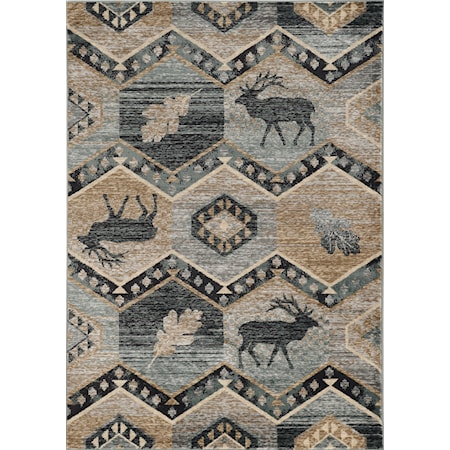 9' x 12' Seafoam Woodlands Rug