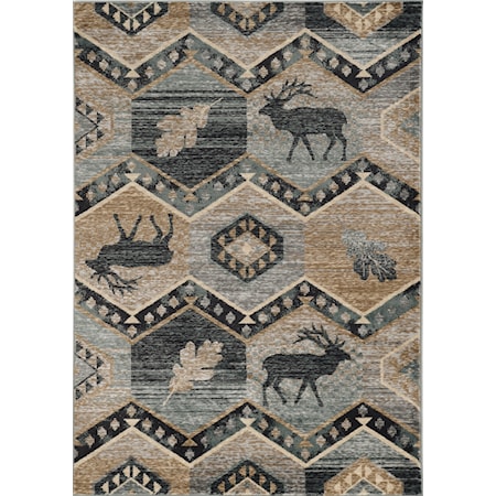 3'3" x 5'3" Seafoam Woodlands Rug