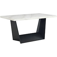 Contemporary Counter Height Dining Table with Marble Top