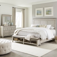 Modern Farmhouse 3-Piece King Storage Bedroom Set with Felt-Lined Drawers