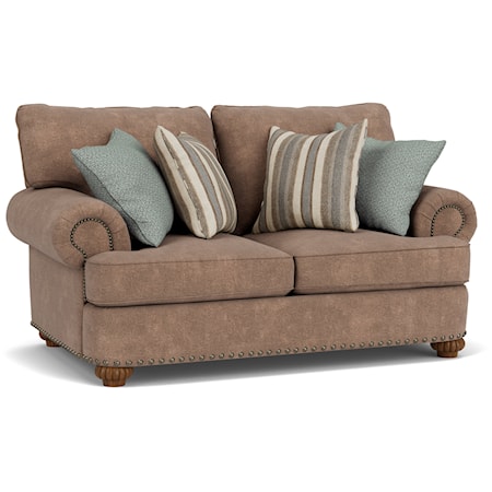 Traditional Loveseat w/ Nailhead Trim