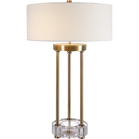 Pantheon Brass Rod Table Lamp