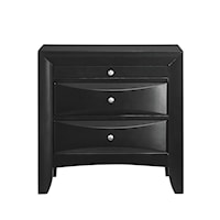 Transitional 2-Drawer Nightstand with Pull-Out Tray