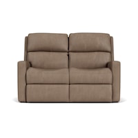 Contemporary Casual Power Reclining Loveseat with Power Adjustable Headrests and USB Ports