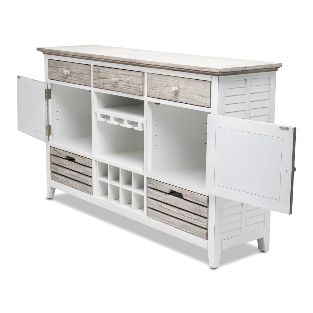 Sea Winds Trading Company Islamorada Bedroom Collection Sideboard with Wine Rack