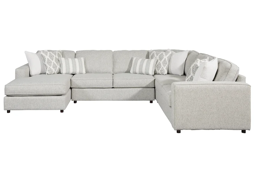 2061 DURANGO FOAM Sectional with Left Chaise by Fusion Furniture at Howell Furniture