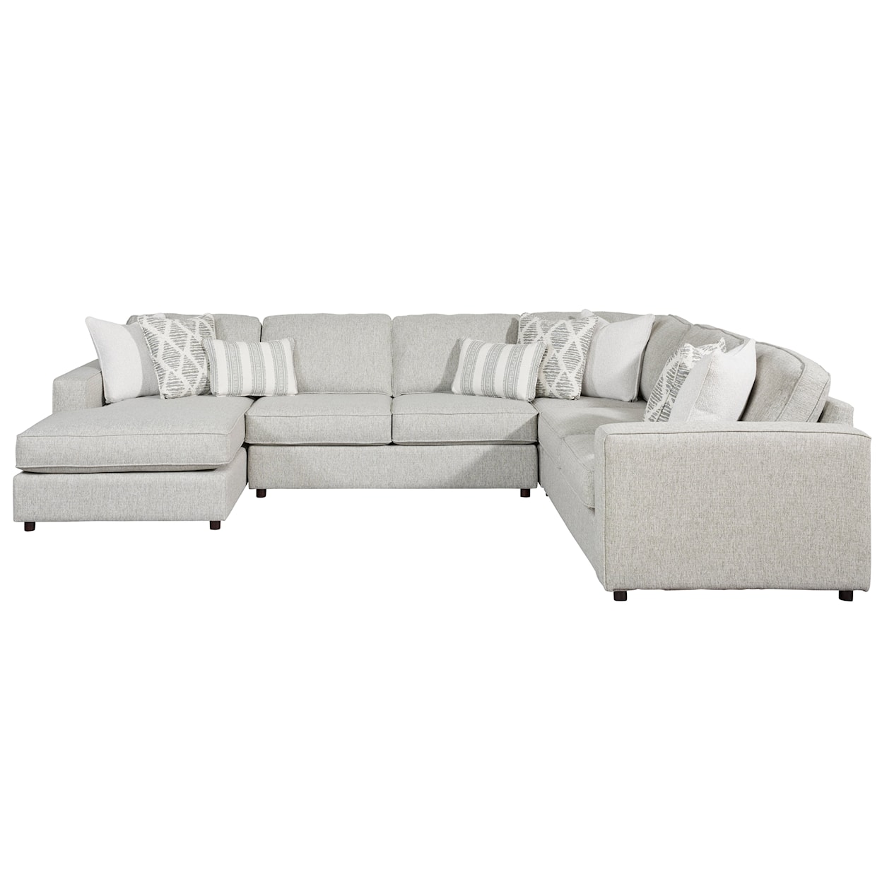 Fusion Furniture 2061 DURANGO FOAM Sectional with Left Chaise