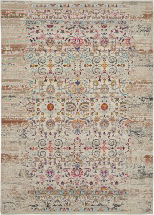 5'3" x 7'10" Ivory Rectangle Rug