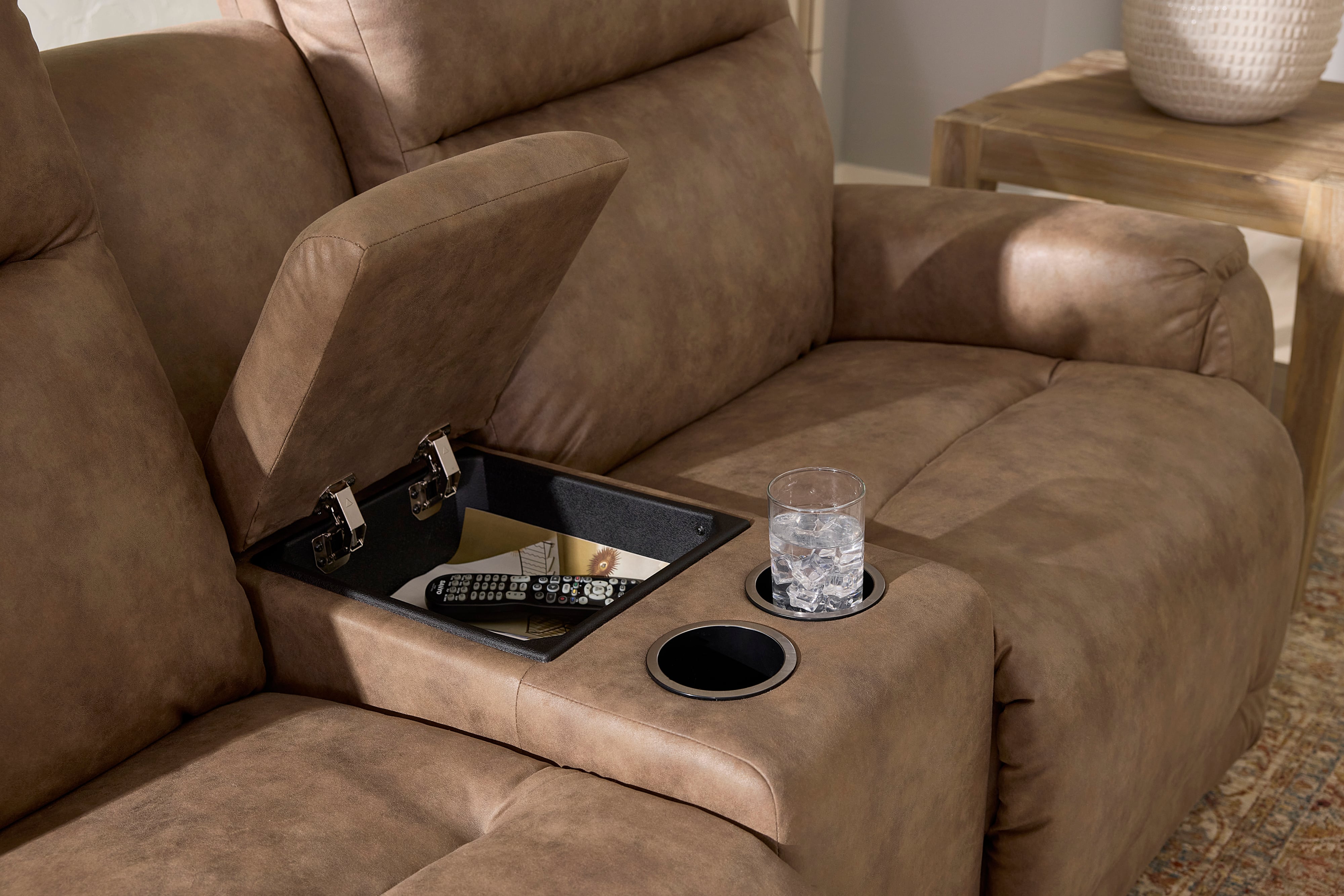 Best Home Furnishings Derek Space Saver Console Loveseat