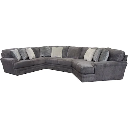 3-Piece Sectional with RSF Piano Wedge