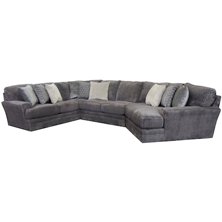 3-Piece Sectional with RSF Piano Wedge